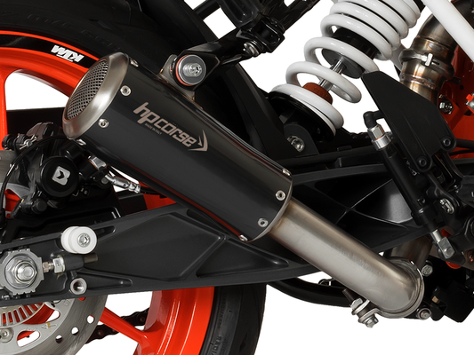 HP CORSE KTM 390 Duke (13/16) Slip-on Exhaust "GP-07 Black with Wire Mesh" (racing) – Accessories in MotoDeal – Motorcycle Accessories and Parts Online Shop