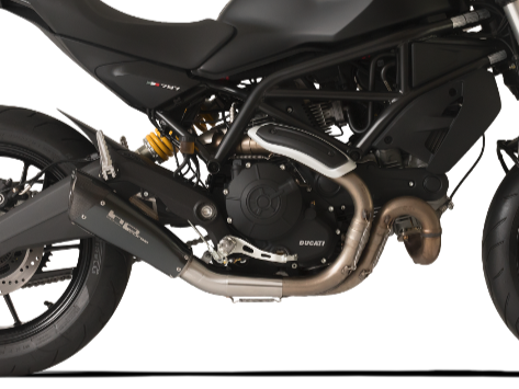 HP CORSE Ducati Monster 797 Slip-on Exhaust "Evoxtreme 260 Black Short" (racing only)