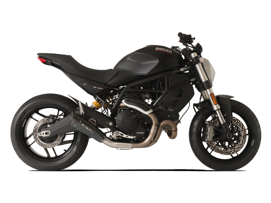 HP CORSE Ducati Monster 797 Slip-on Exhaust "Evoxtreme 260 Black Short" (racing only)