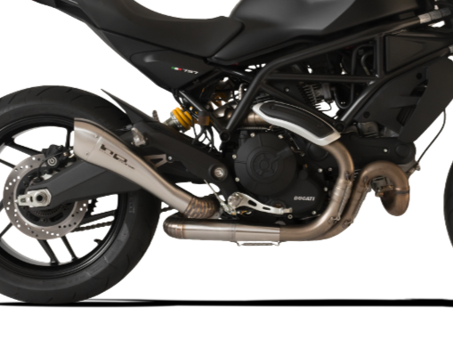 HP CORSE Ducati Monster 797 Slip-on Exhaust "Hydroform Satin" (racing only)