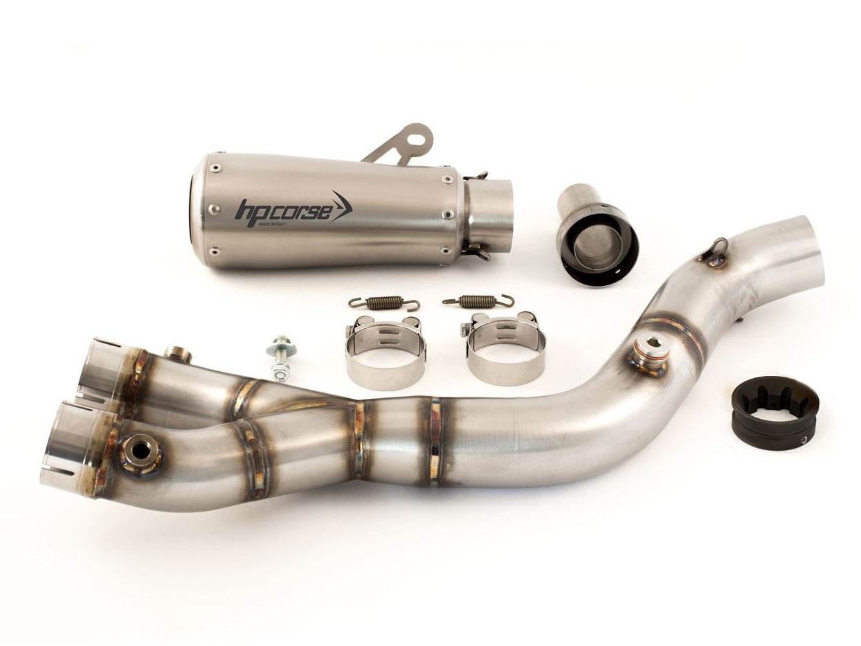 HP CORSE Yamaha YZF-R1 (15/17) Slip-on Exhaust "GP-07 Satin" (racing; with aluminum ring) – Accessories in MotoDeal – Motorcycle Accessories and Parts Online Shop