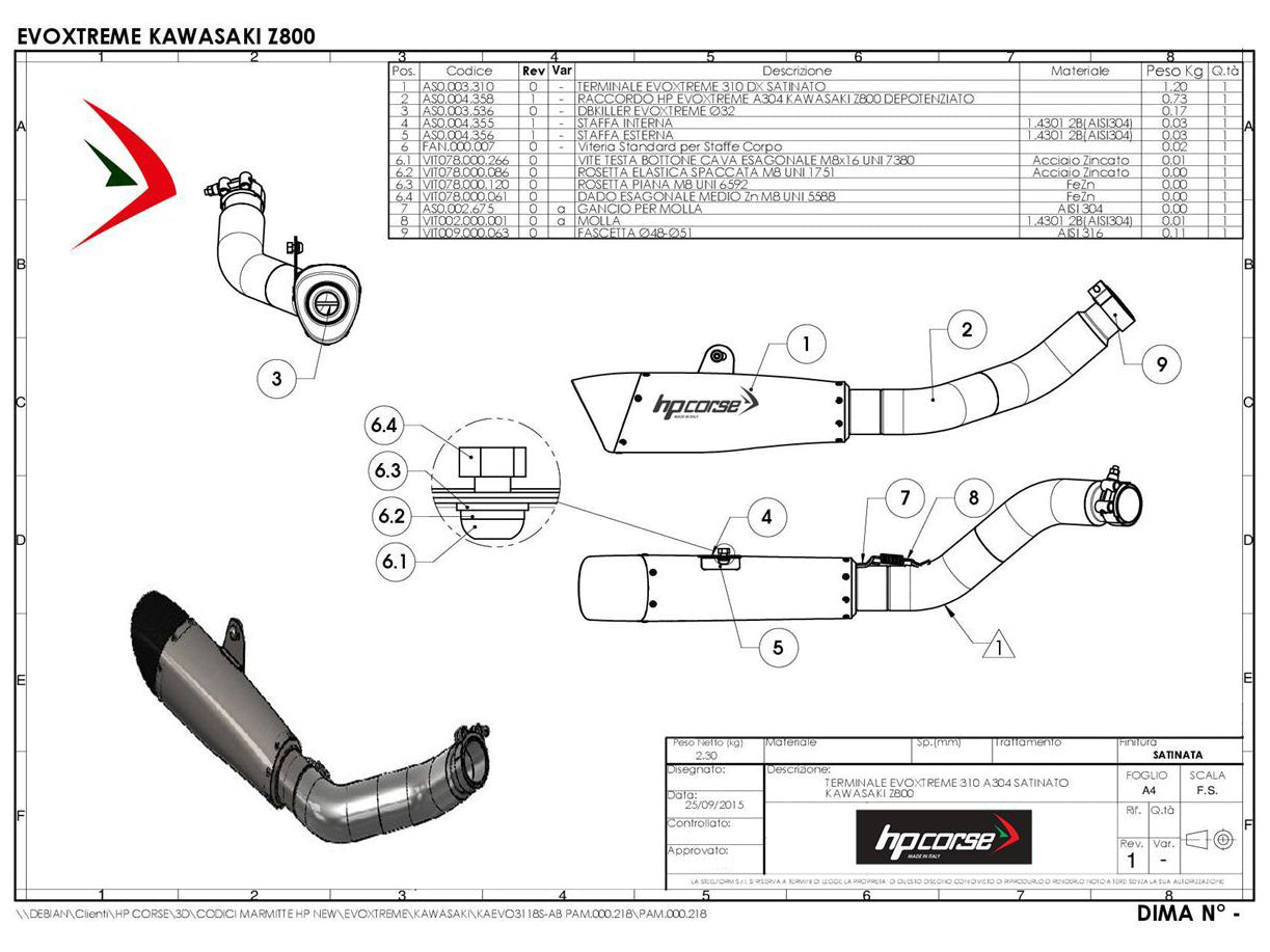 HP CORSE Kawasaki Z800/E Slip-on Exhaust "Evoxtreme Satin" (EU homologated) – Accessories in MotoDeal – Motorcycle Accessories and Parts Online Shop