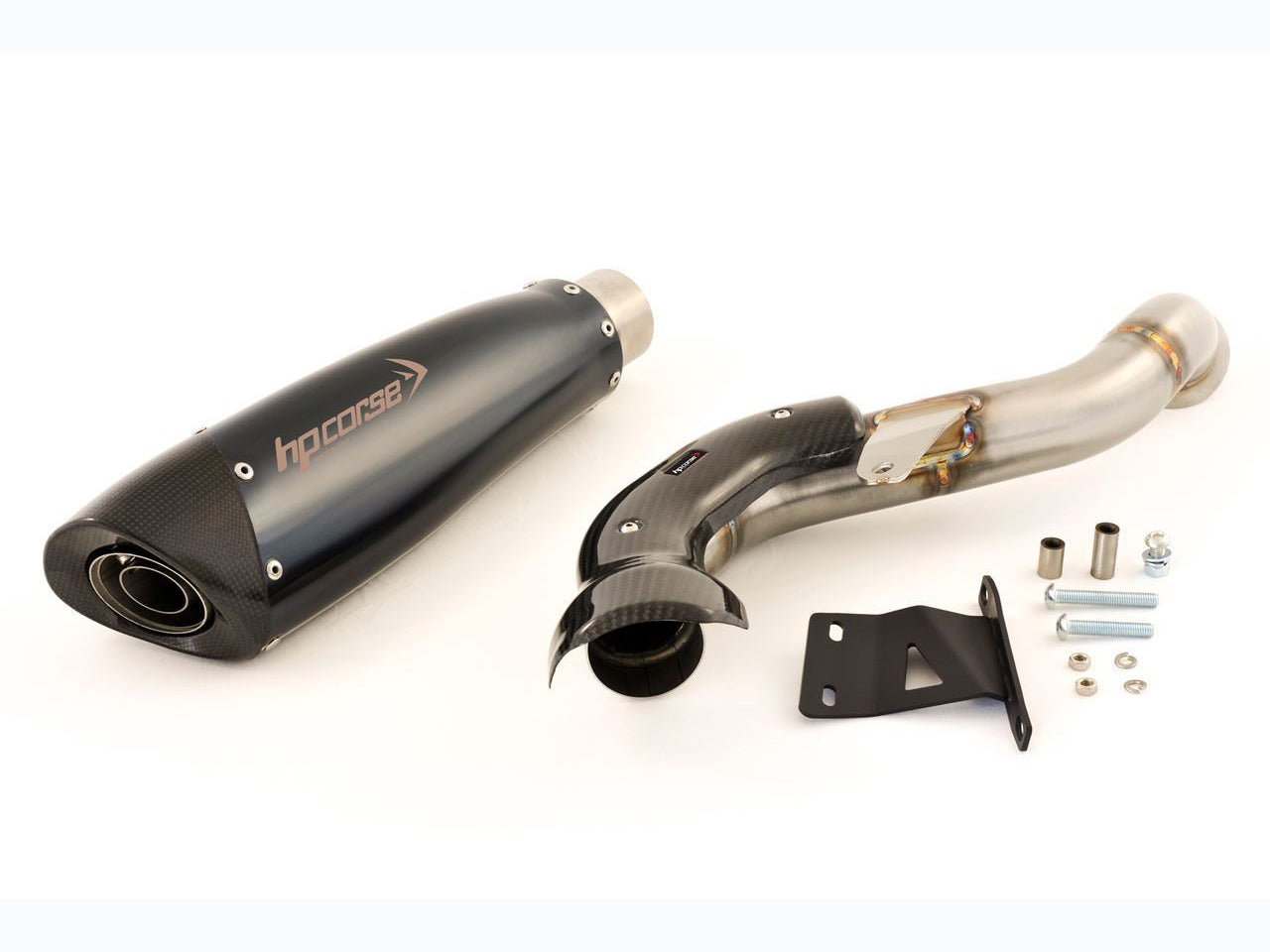 HP CORSE Ducati Hypermotard 821 High Position Slip-on Exhaust "Evoxtreme 310 Black" (EU homologated)