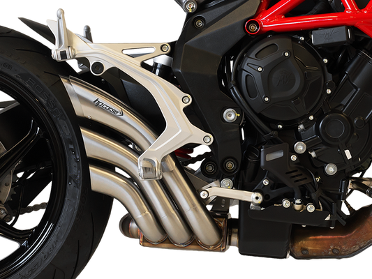 HP CORSE MV Agusta Brutale 800/RR Slip-on Exhaust "HydroTre Satin" (racing; with stainless steel cover)