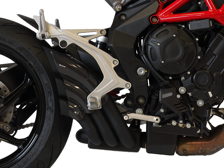 HP CORSE MV Agusta Brutale 800/RR Slip-on Exhaust "HydroTre Black" (racing; with carbon cover)