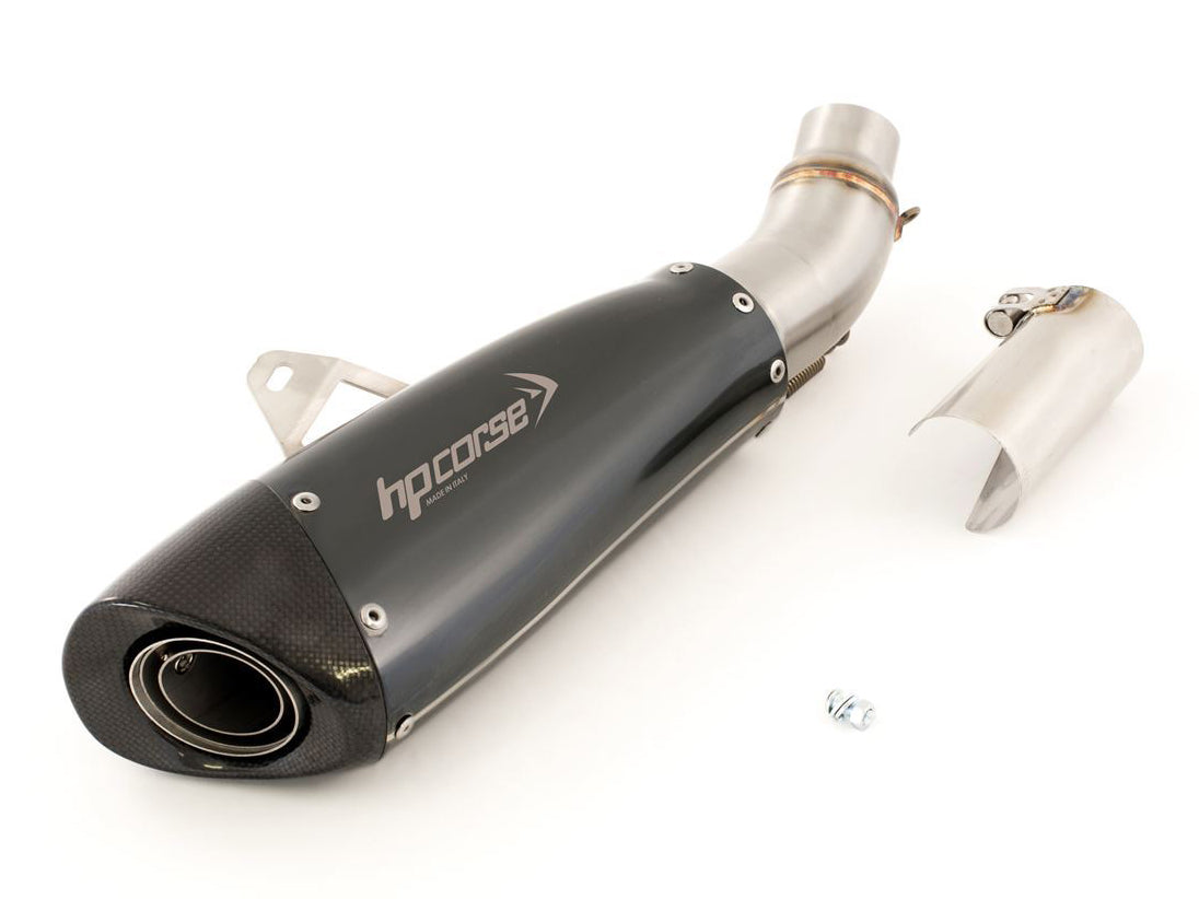 HP CORSE Ducati Monster 797 Slip-on Exhaust "Evoxtreme 260 Black Short" (racing only)