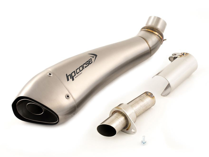 HP CORSE Ducati Monster 797 Slip-on Exhaust "Hydroform Satin Short" (racing only)