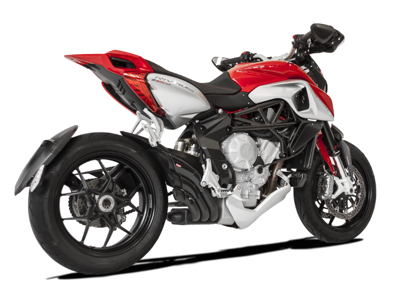 HP CORSE MV Agusta Rivale 800 Slip-on Exhaust "HydroTre Black" (EU homologated; with carbon cover)