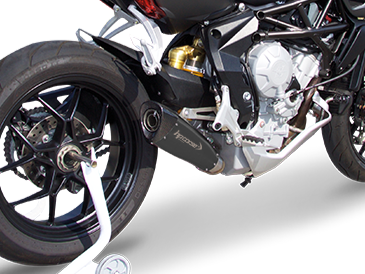 HP CORSE MV Agusta Rivale 800 Low Position Slip-on Exhaust "Evoxtreme 310 Black" (EU homologated)