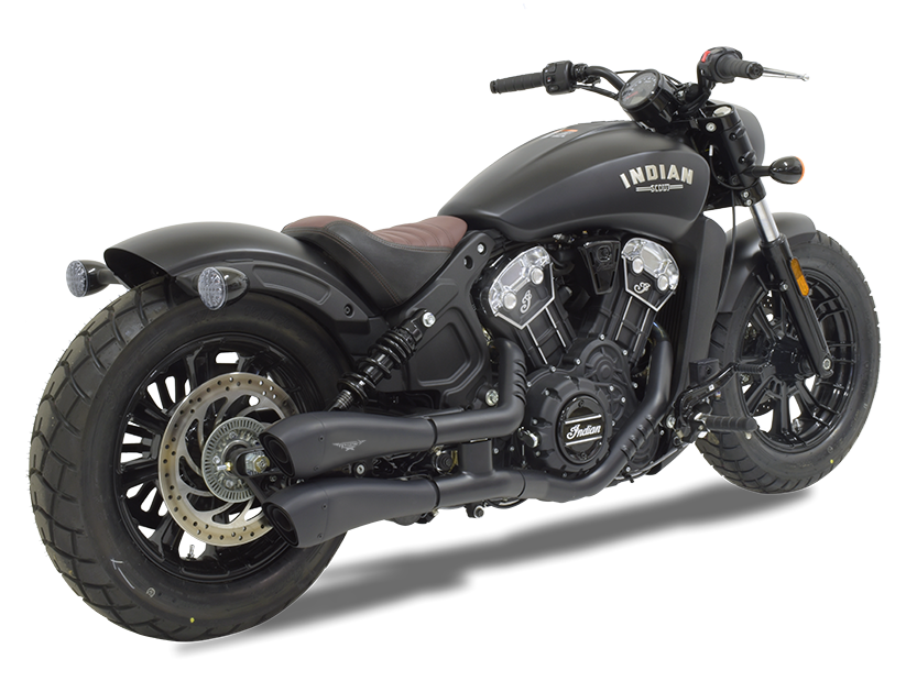 HP CORSE Indian Scout / Sixty / Bobber Slip-on Dual Exhaust "Hydroform Ceramic Black" (Racing)