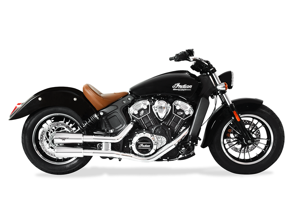 HP CORSE Indian Scout / Sixty / Bobber Slip-on Dual Exhaust "V-2 Inox Polish" (Racing)