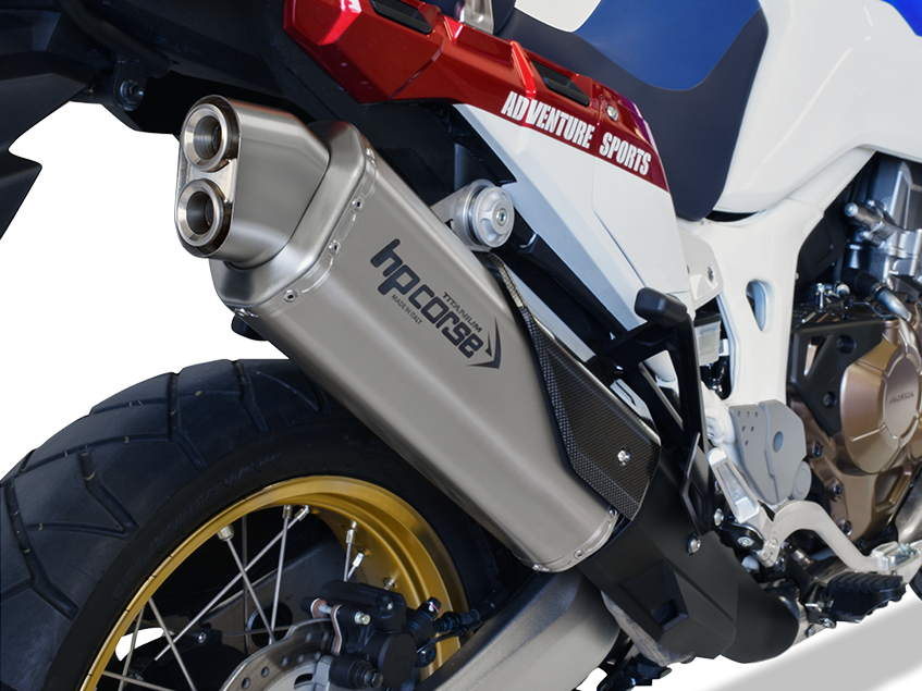 HP CORSE Honda CRF1000L Africa Twin Slip-on Exhaust "4-Track R Titanium" (EU homologated) – Accessories in MotoDeal – Motorcycle Accessories and Parts Online Shop