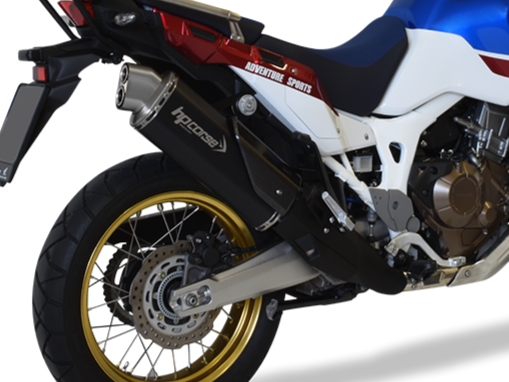 HP CORSE Honda CRF1000L Africa Twin Slip-on Exhaust "4-Track R Black" (EU homologated) – Accessories in MotoDeal – Motorcycle Accessories and Parts Online Shop