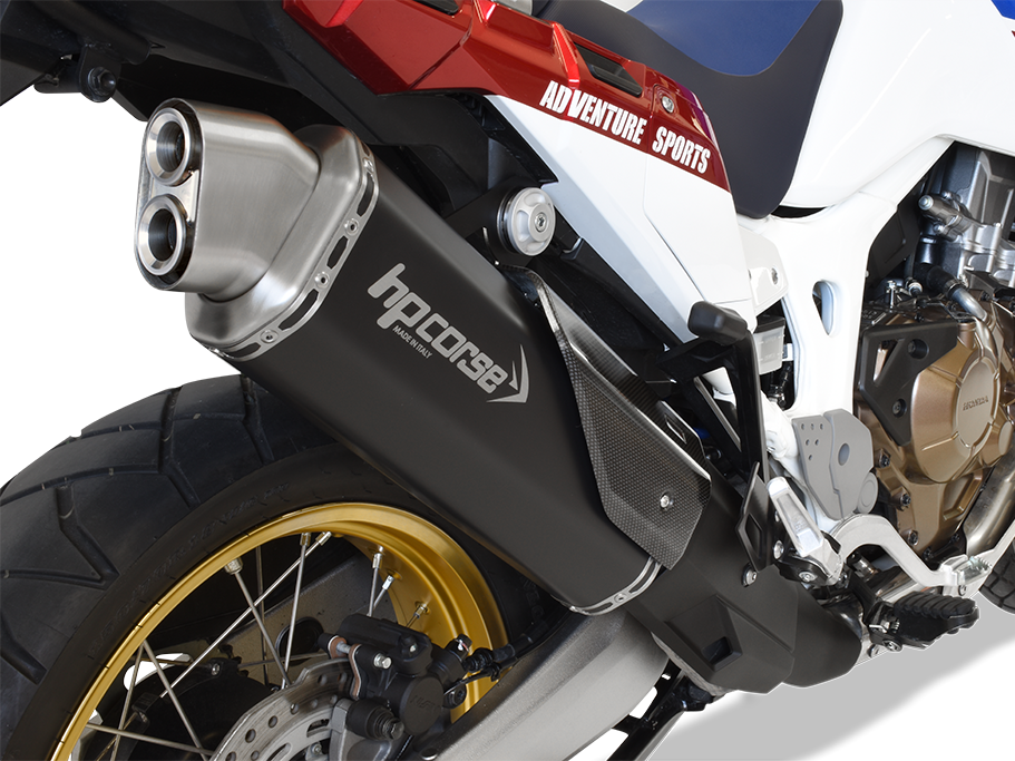 HP CORSE Honda CRF1000L Africa Twin Slip-on Exhaust "4-Track R Black" (EU homologated) – Accessories in MotoDeal – Motorcycle Accessories and Parts Online Shop