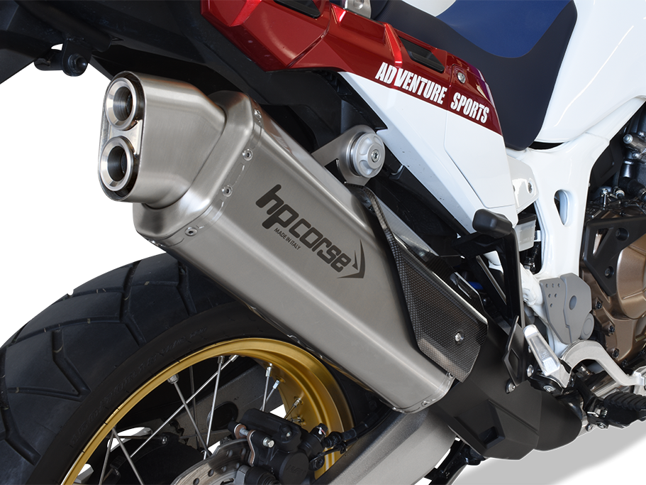 HP CORSE Honda CRF1000L Africa Twin Slip-on Exhaust "4-Track R Satin" (EU homologated) – Accessories in MotoDeal – Motorcycle Accessories and Parts Online Shop