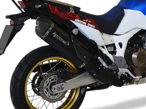 HP CORSE Honda CRF1000L Africa Twin Slip-on Exhaust "SPS Carbon Black" (EU homologated)