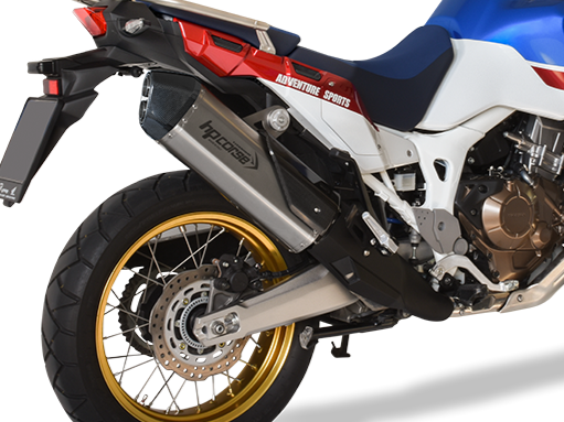 HP CORSE Honda CRF1000L Africa Twin Slip-on Exhaust "SPS Carbon Titanium" (EU homologated)