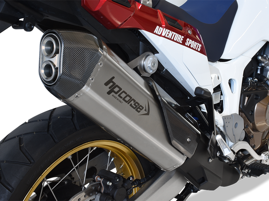 HP CORSE Honda CRF1000L Africa Twin Slip-on Exhaust "SPS Carbon Satin" (EU homologated)