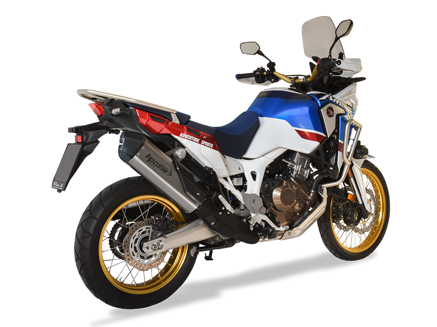 HP CORSE Honda CRF1000L Africa Twin Slip-on Exhaust "SPS Carbon Satin" (EU homologated)