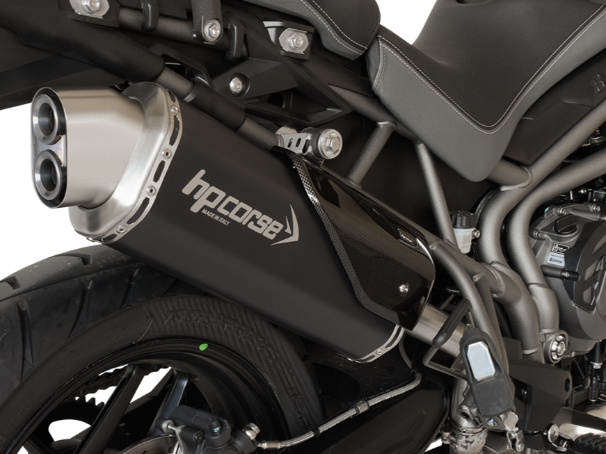 HP CORSE Triumph Tiger 800 (18/20) Slip-on Exhaust "4-Track R Black" (EU homologated) – Accessories in MotoDeal – Motorcycle Accessories and Parts Online Shop