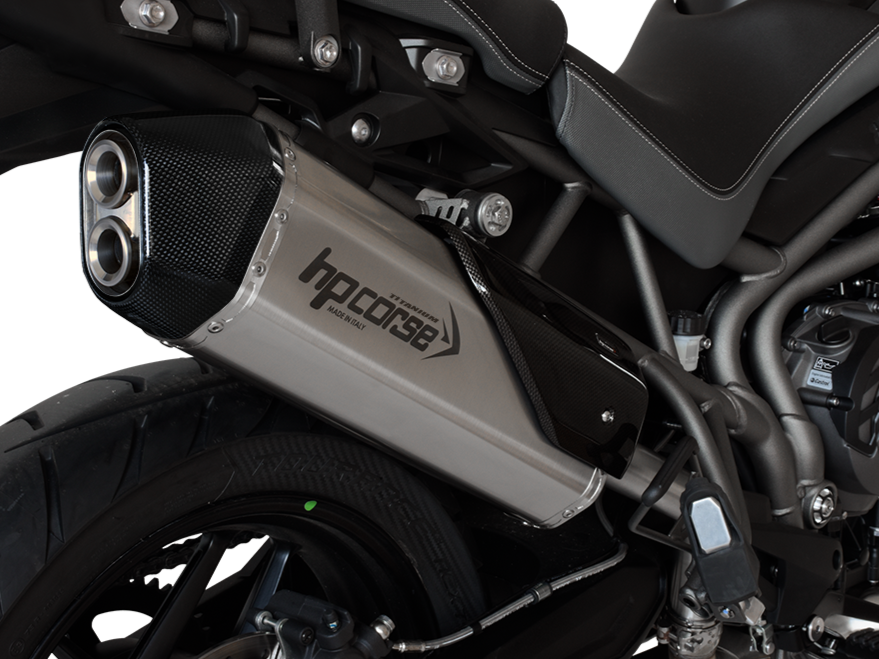 HP CORSE Triumph Tiger 800 (18/20) Slip-on Exhaust "SPS Carbon Titanium" (EU homologated)