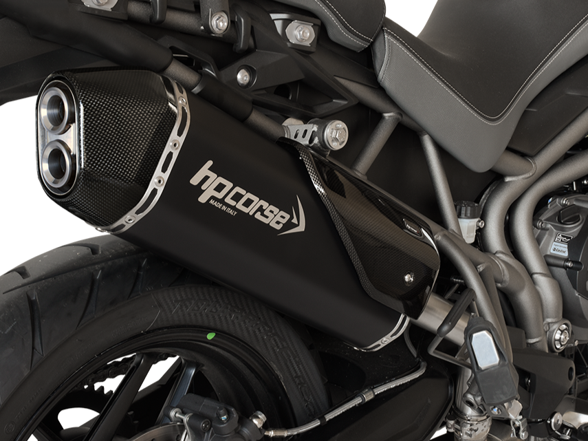 HP CORSE Triumph Tiger 800 (18/20) Slip-on Exhaust "SPS Carbon Black" (EU homologated)