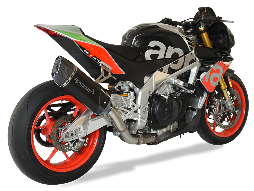 HP CORSE Aprilia RSV4 / Tuono V4 (17/18) Slip-on Exhaust "SP-3 Carbon Short Black" (racing)