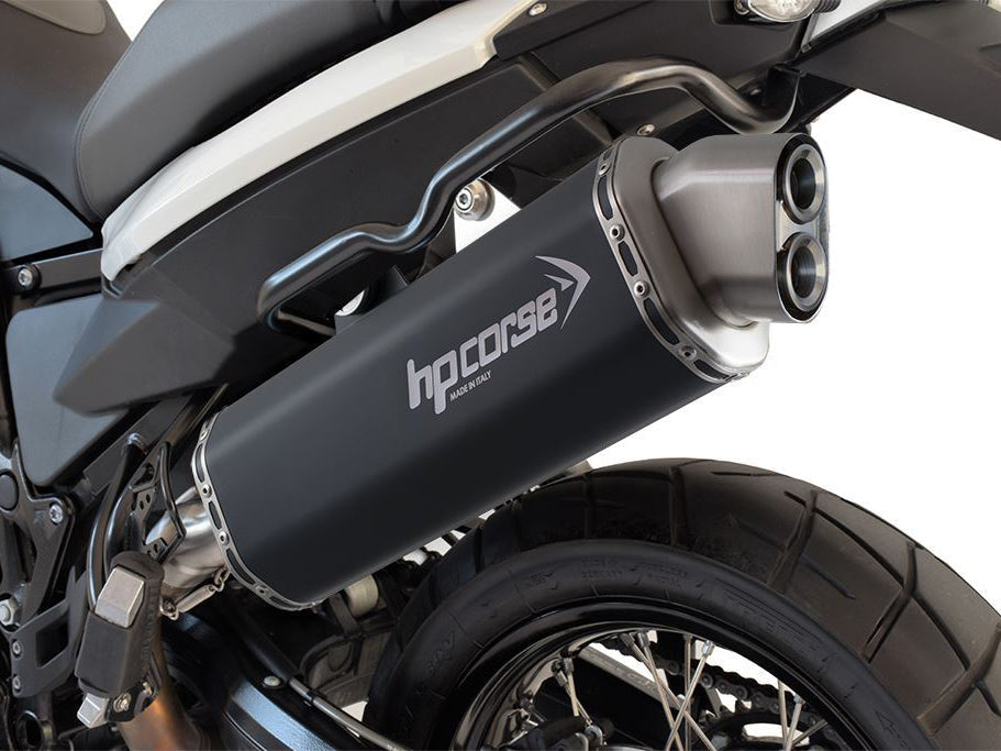 HP CORSE BMW F800GS Slip-on Exhaust "4-Track Black" (EU homologated)