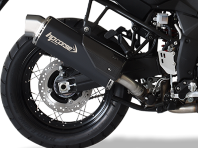 HP CORSE Suzuki DL1000 V-Strom (17/19) Slip-on Exhaust "4-Track R Black" (EU homologated) – Accessories in MotoDeal – Motorcycle Accessories and Parts Online Shop