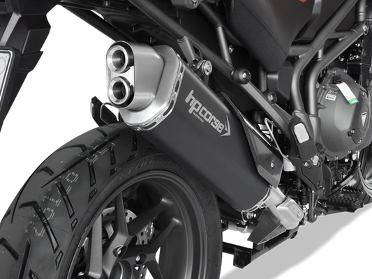 HP CORSE Triumph Tiger 1200 (18/21) Slip-on Exhaust "4-Track R Black" (EU homologated) – Accessories in MotoDeal – Motorcycle Accessories and Parts Online Shop