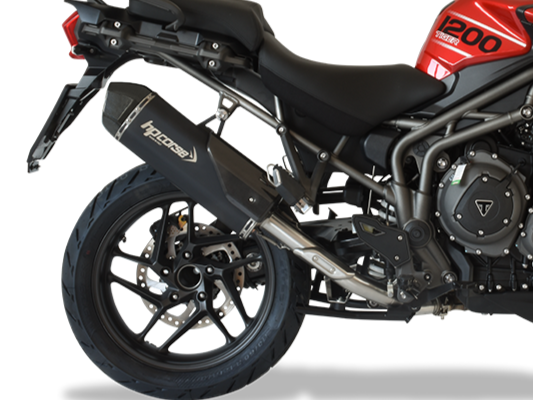 HP CORSE Triumph Tiger 1200 (18/21) Slip-on Exhaust "SPS Carbon Black" (EU homologated)