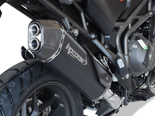 HP CORSE Triumph Tiger 1200 (18/21) Slip-on Exhaust "SPS Carbon Black" (EU homologated)