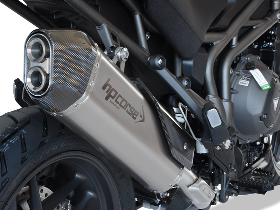 HP CORSE Triumph Tiger 1200 (18/21) Slip-on Exhaust "SPS Carbon Satin" (EU homologated)