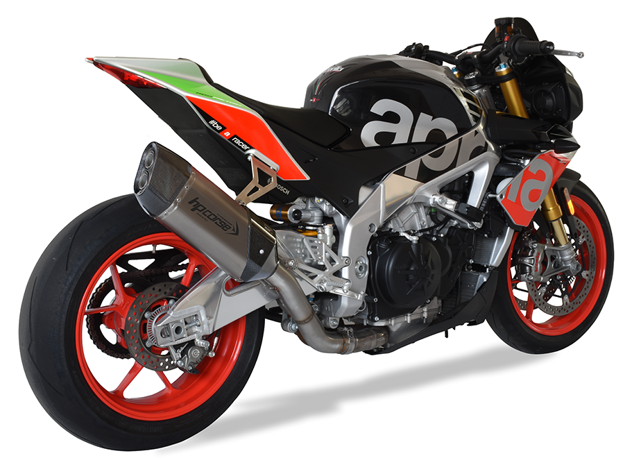 HP CORSE Aprilia RSV4 / Tuono V4 (17/18) Slip-on Exhaust "SP-3 Carbon Short Titanium" (racing)