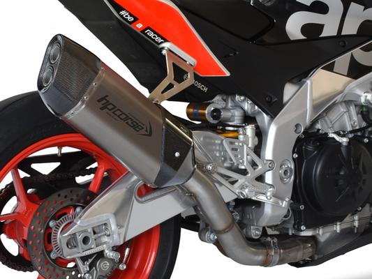 HP CORSE Aprilia RSV4 / Tuono V4 (17/18) Slip-on Exhaust "SP-3 Carbon Short Titanium" (racing)