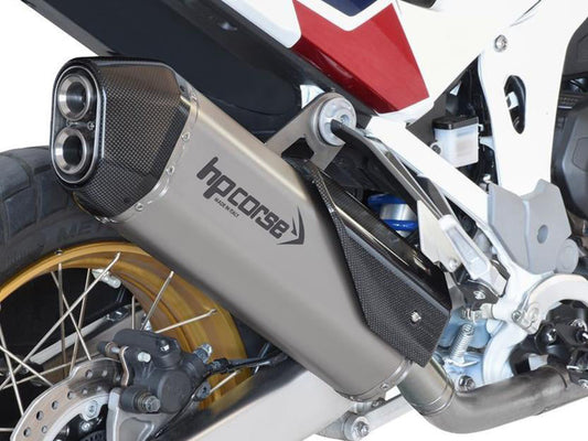 HP CORSE Honda CRF1100L Africa Twin Slip-on Exhaust "SPS Carbon Satin" (EU homologated)