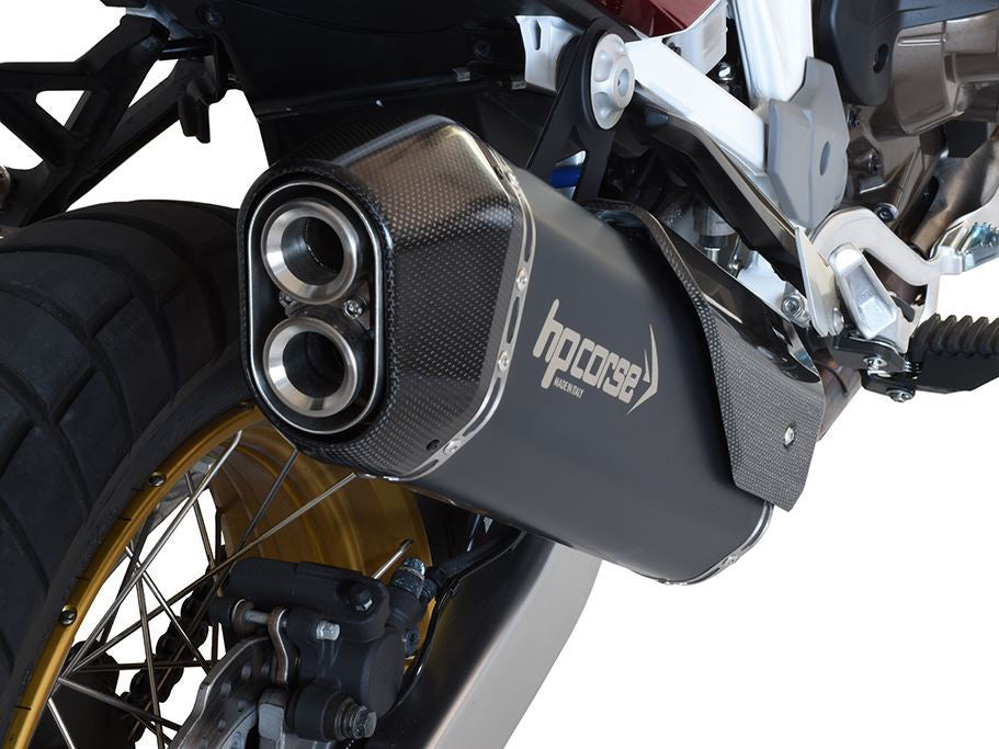 HP CORSE Honda CRF1100L Africa Twin Slip-on Exhaust "SPS Carbon Black" (EU homologated)