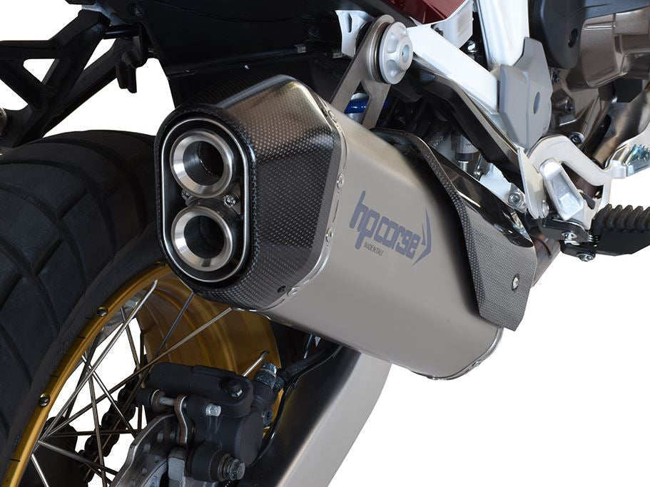 HP CORSE Honda CRF1100L Africa Twin Slip-on Exhaust "SPS Carbon Satin" (EU homologated)