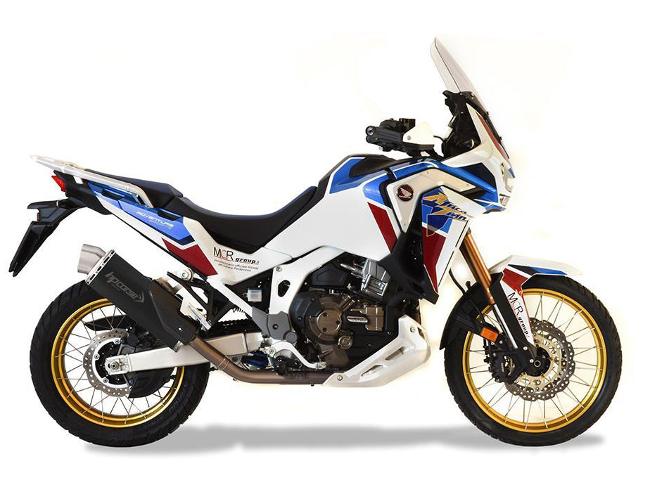 HP CORSE Honda CRF1100L Africa Twin Slip-on Exhaust "4-Track R Black" (EU homologated)