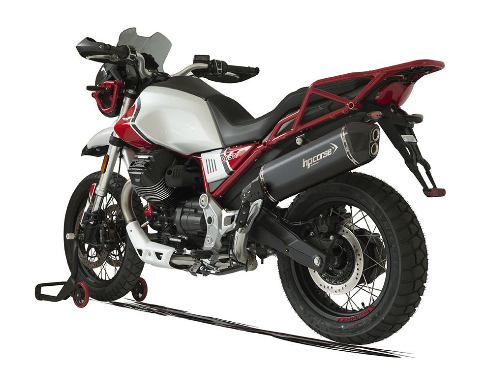 HP CORSE Moto Guzzi V85 TT (2019+) Slip-on Exhaust "SPS Carbon Ceramic Black" (Euro 4/5)