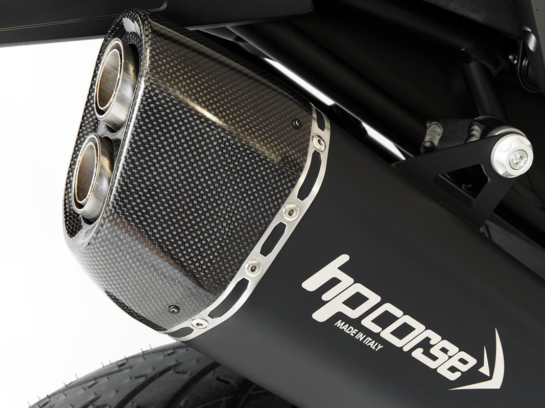 HP CORSE Triumph Tiger 900 (2021+) Slip-on Exhaust "SP-3 Carbon 350 Ceramic Black" (Euro 5)