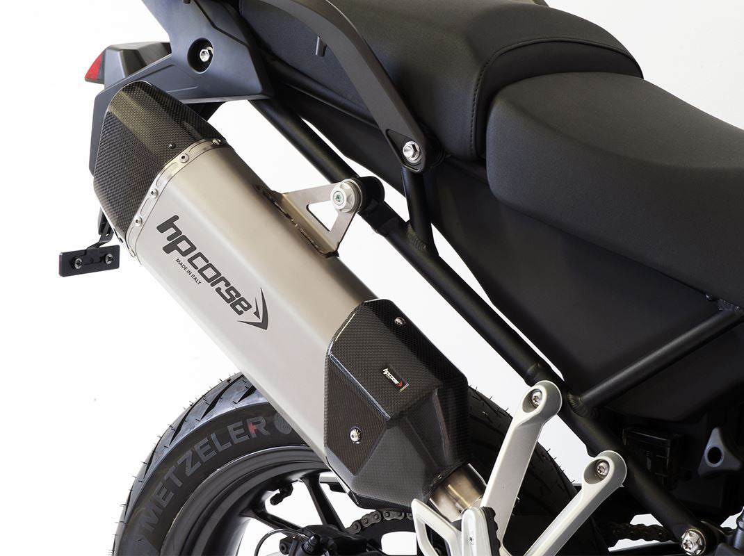 HP CORSE Triumph Tiger 900 (2021+) Slip-on Exhaust "SP-3 Carbon 350 Inox Satin" (Euro 5)