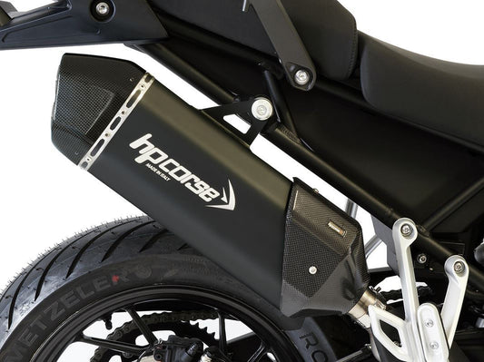 HP CORSE Triumph Tiger 900 (2021+) Slip-on Exhaust "SPS Carbon 350 Ceramic Black" (Euro 5)