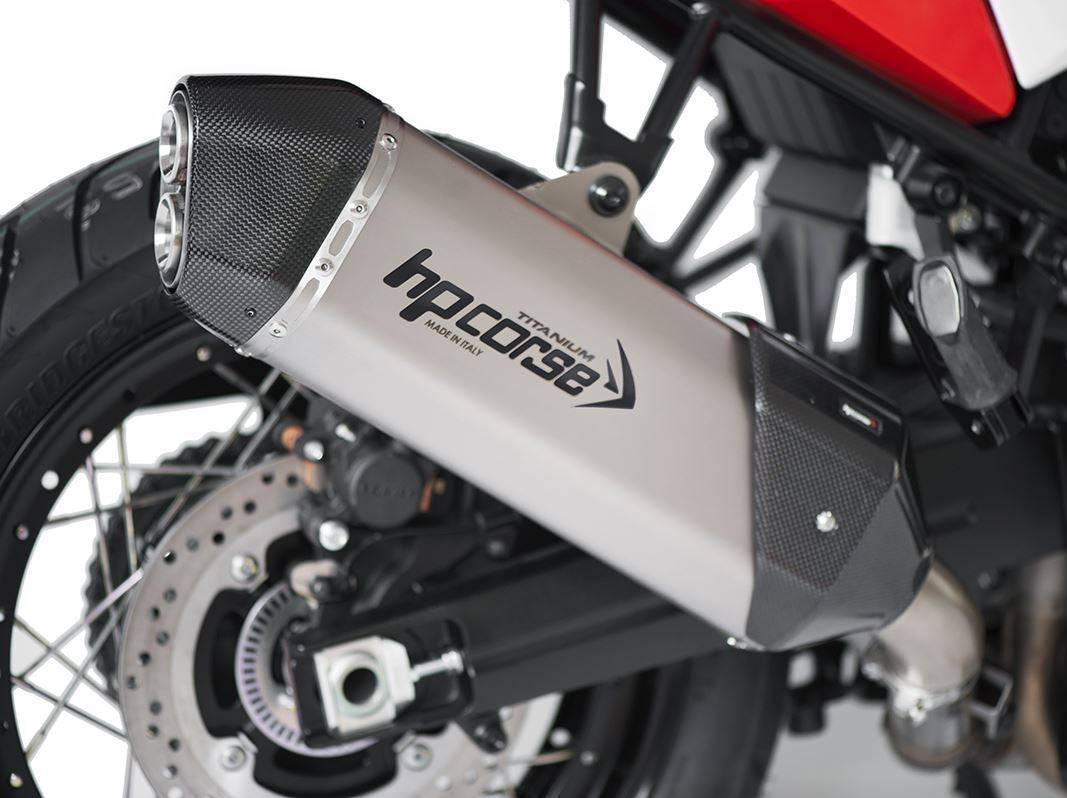 HP CORSE Suzuki V-Strom 1050 (2020+) Slip-on Exhaust "SPS Carbon 350 Titanium" (Euro 5)