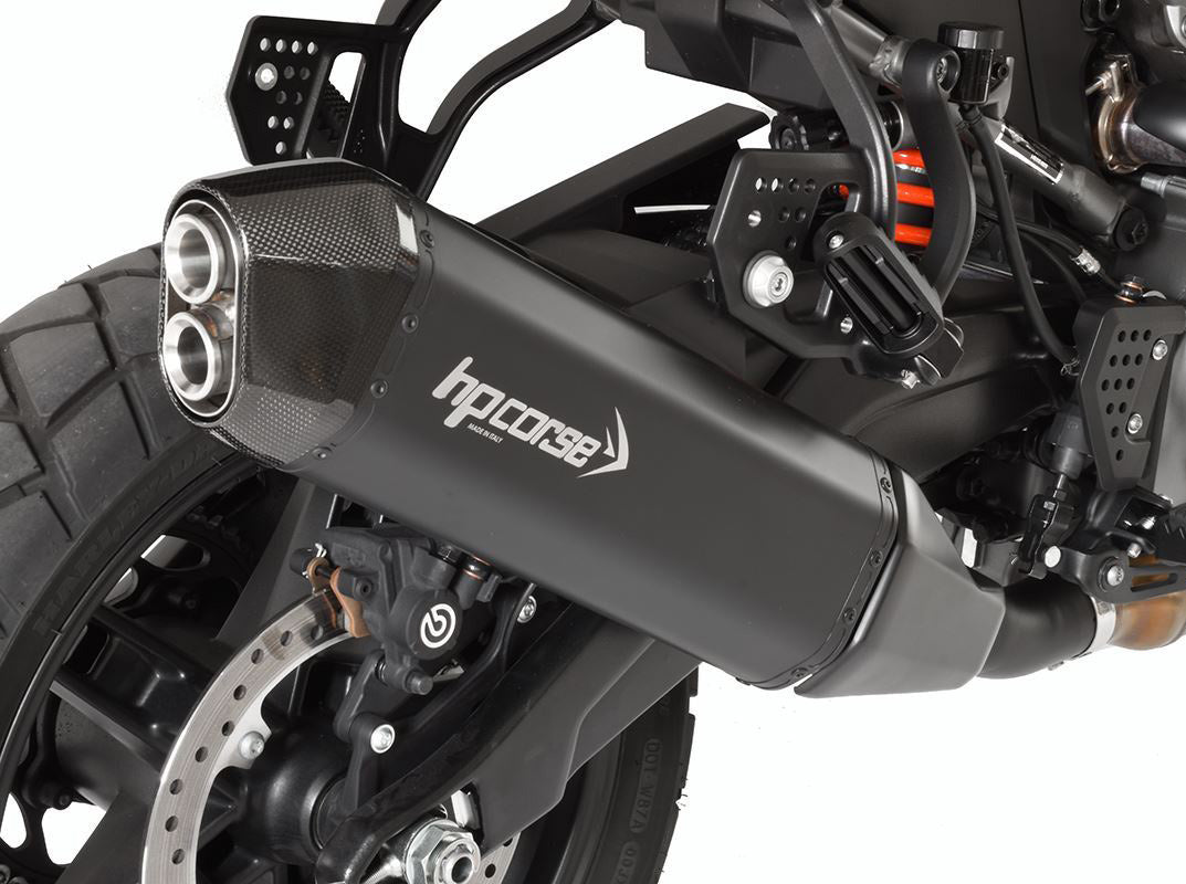 HP CORSE Harley-Davidson Pan America 1250 / Special (2022+) Slip-on Exhaust "SPS Carbon Matt Black Ceramic" (Euro 5)