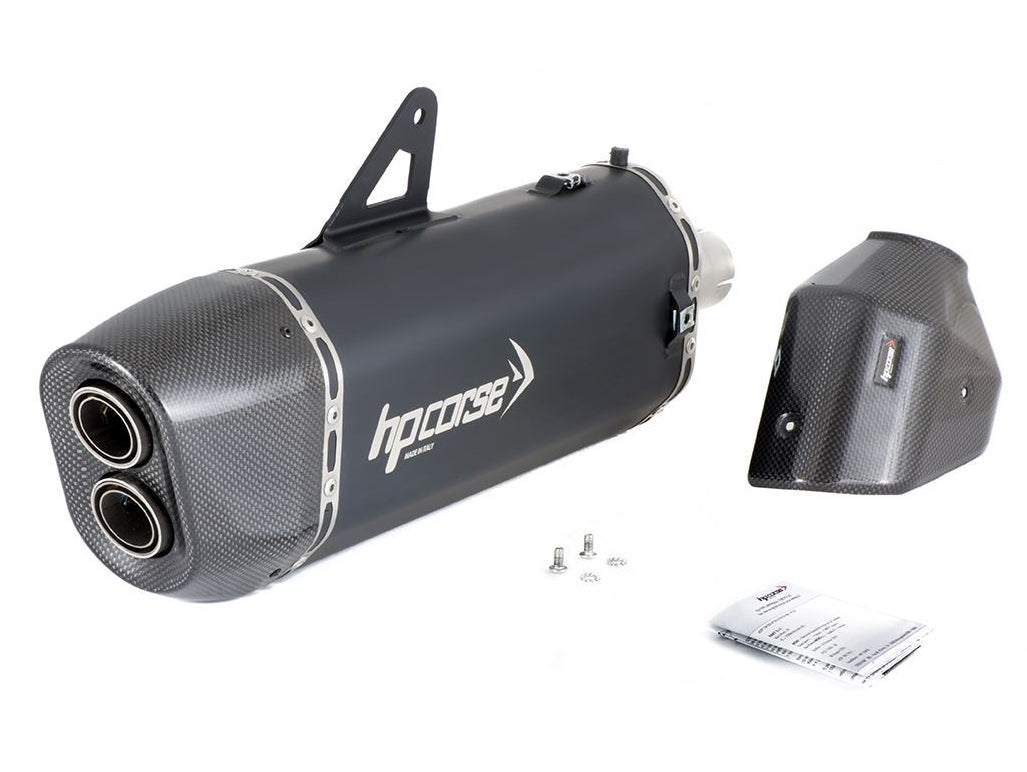 HP CORSE Triumph Tiger 900 (2021+) Slip-on Exhaust "SP-3 Carbon 350 Ceramic Black" (Euro 5)