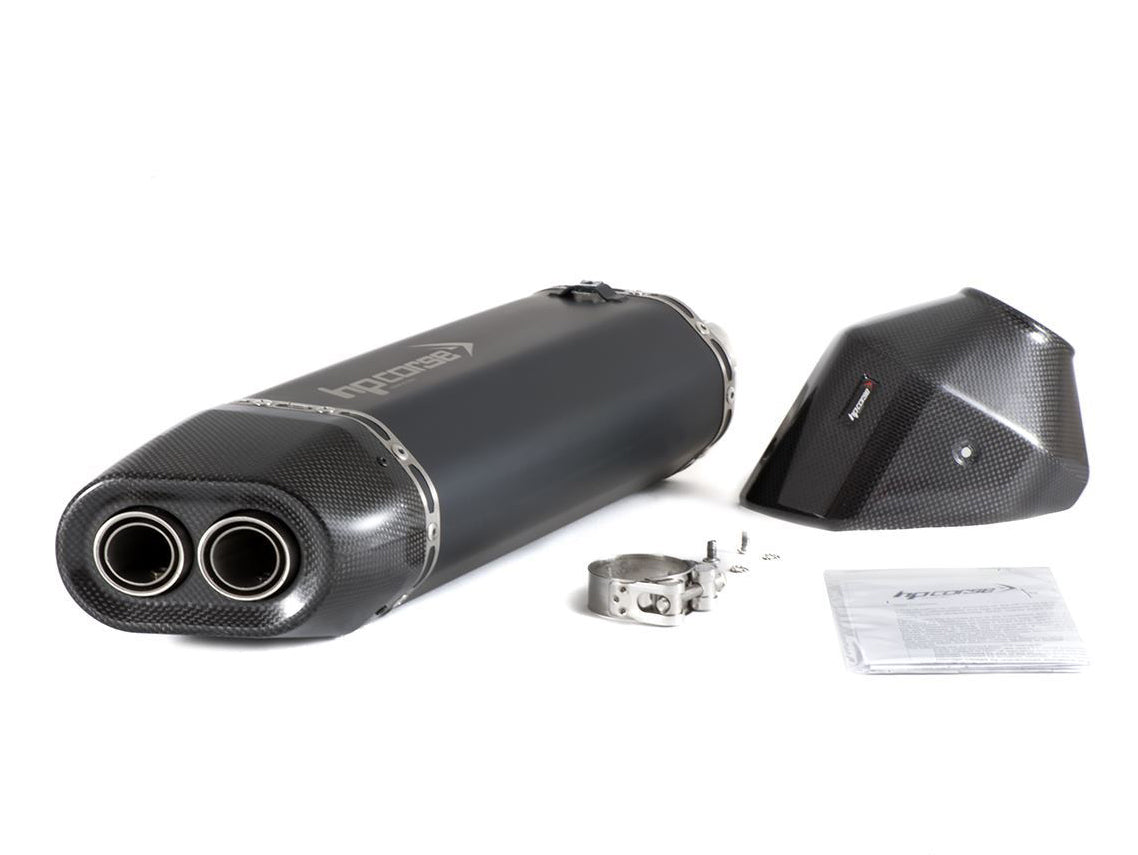 HP CORSE Triumph Tiger 900 (2021+) Slip-on Exhaust "SP-3 Carbon 350 Ceramic Black" (Euro 5)