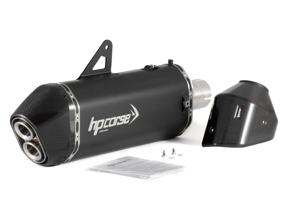 HP CORSE Triumph Tiger 900 (2021+) Slip-on Exhaust "SPS Carbon 350 Ceramic Black" (Euro 5)