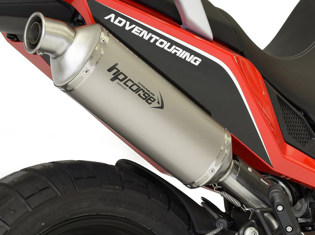 HP CORSE Moto Morini X-Cape (2021+) Slip-on Exhaust "SP-1 Short Titanium" (Euro 5)