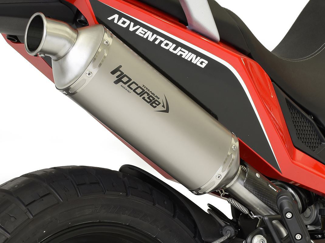 HP CORSE Moto Morini X-Cape (2021+) Slip-on Exhaust "SP-1 Short Titanium" (Euro 5)